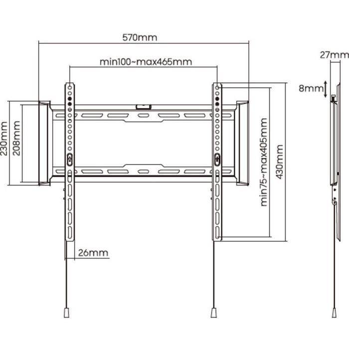Vaste TV Steun - SLIM - Stell - SHO 7200-3