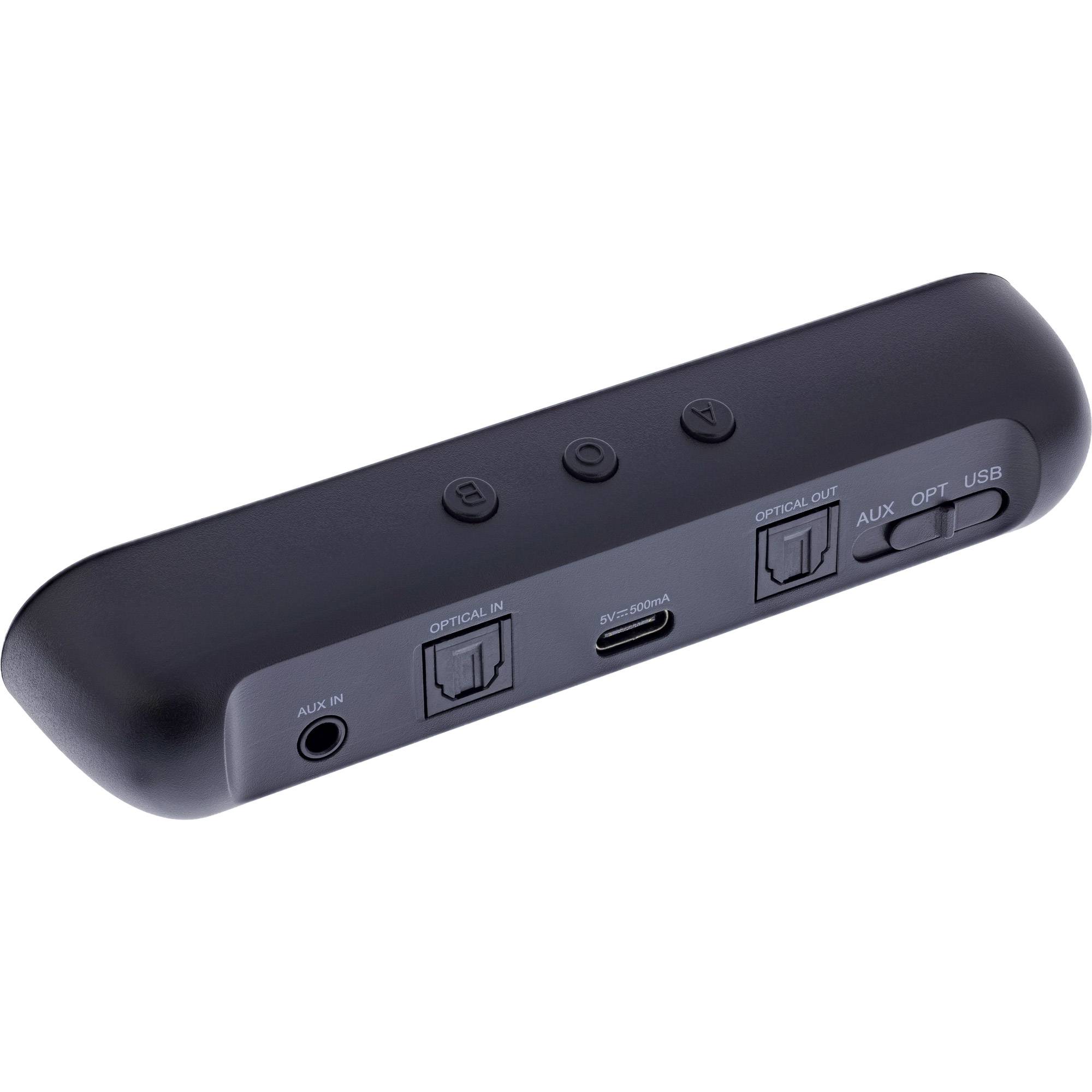 InLine® Bluetooth-audiozender, display, zender, BT5.4, Jack + Toslink-1