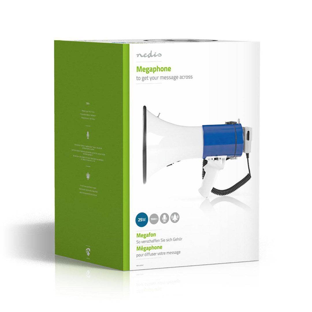 Nedis Megafon Blauw/Wit-1