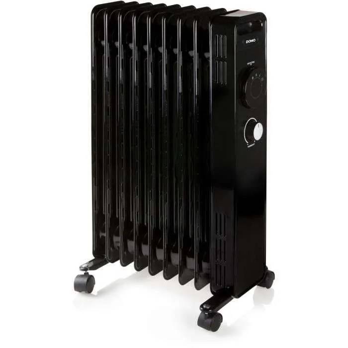 Olieradiator - 2000 W - DOMO - DO7327R - 42,5 x 28 x 64 cm - Zwart-2
