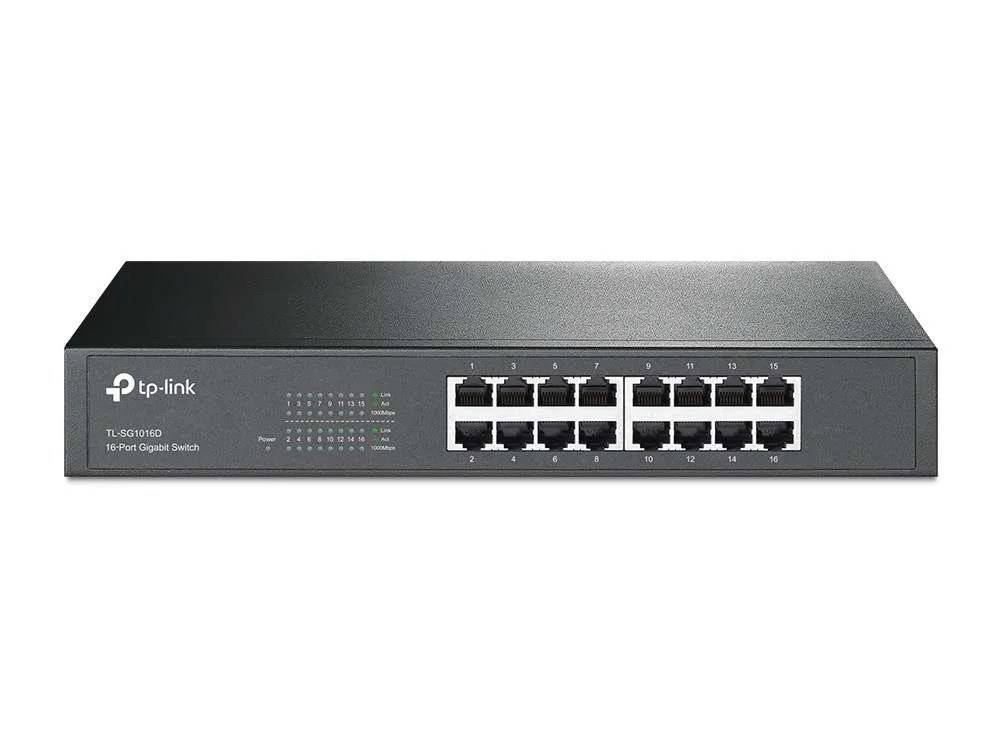 TPL TP-Link TL-SG1016D netwerk-switch Unmanaged L2 Gigabit Ethernet (10/100/1000) Zwart-0