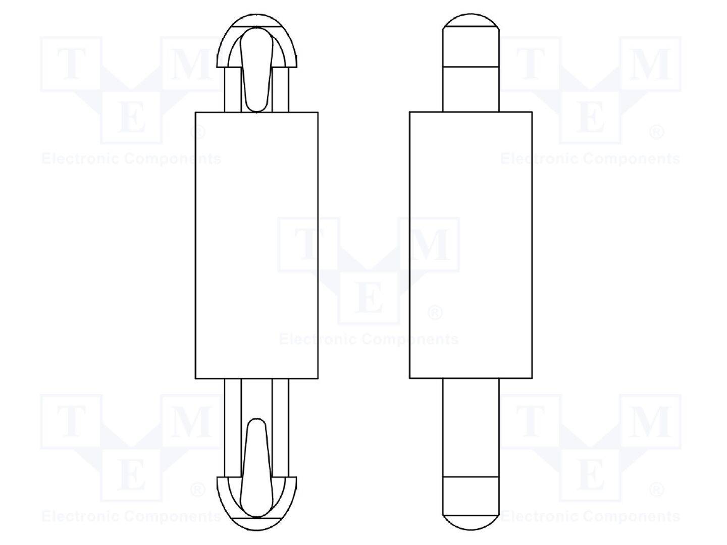 DREMEC DR8G806V40123 PCB-afstand; polyamide 66; L: 20mm; klik/klik; natuurlijk; UL94V-2 - 10 stuks-0