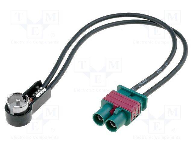 4CARMEDIA ZRS-2F-ISO Kabel; Fakra-stekker x2,ISO-hoekstekker - 1 stuk-0