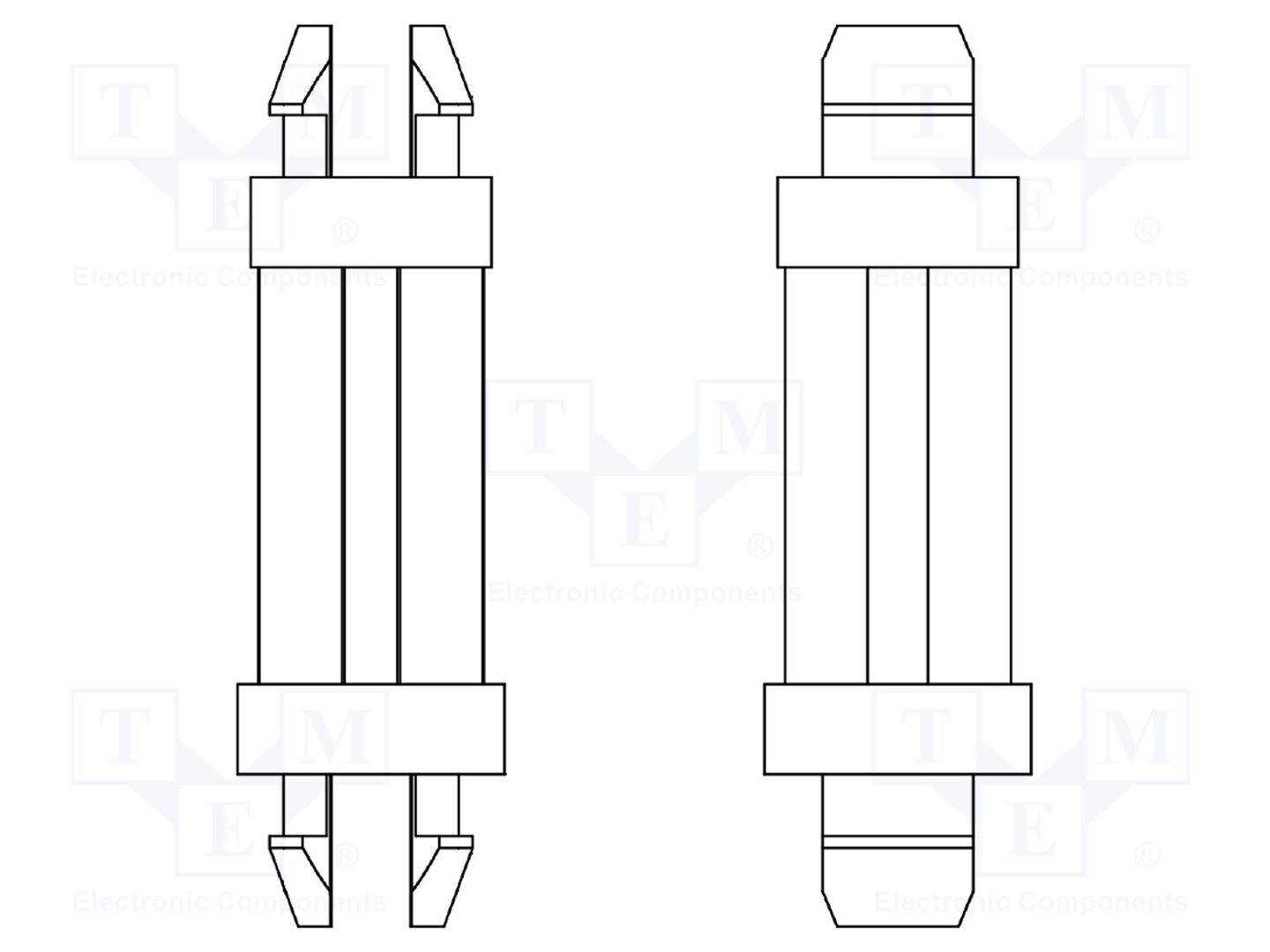 DREMEC DR8G801V40220 PCB-afstand; polyamide 66; L: 4,8mm; klik/klik; zwart; UL94V-2 - 10 stuks-0