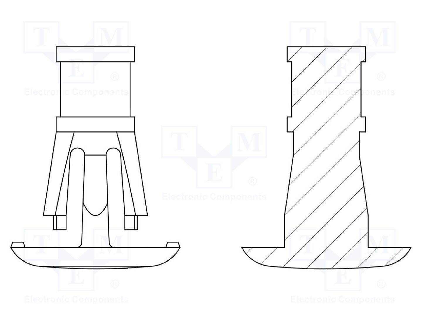 DREMEC DR8G820V41205 Montageplug; polyamide 66; L: 7,9mm; druksluiting; natuurlijk - 10 stuks-0