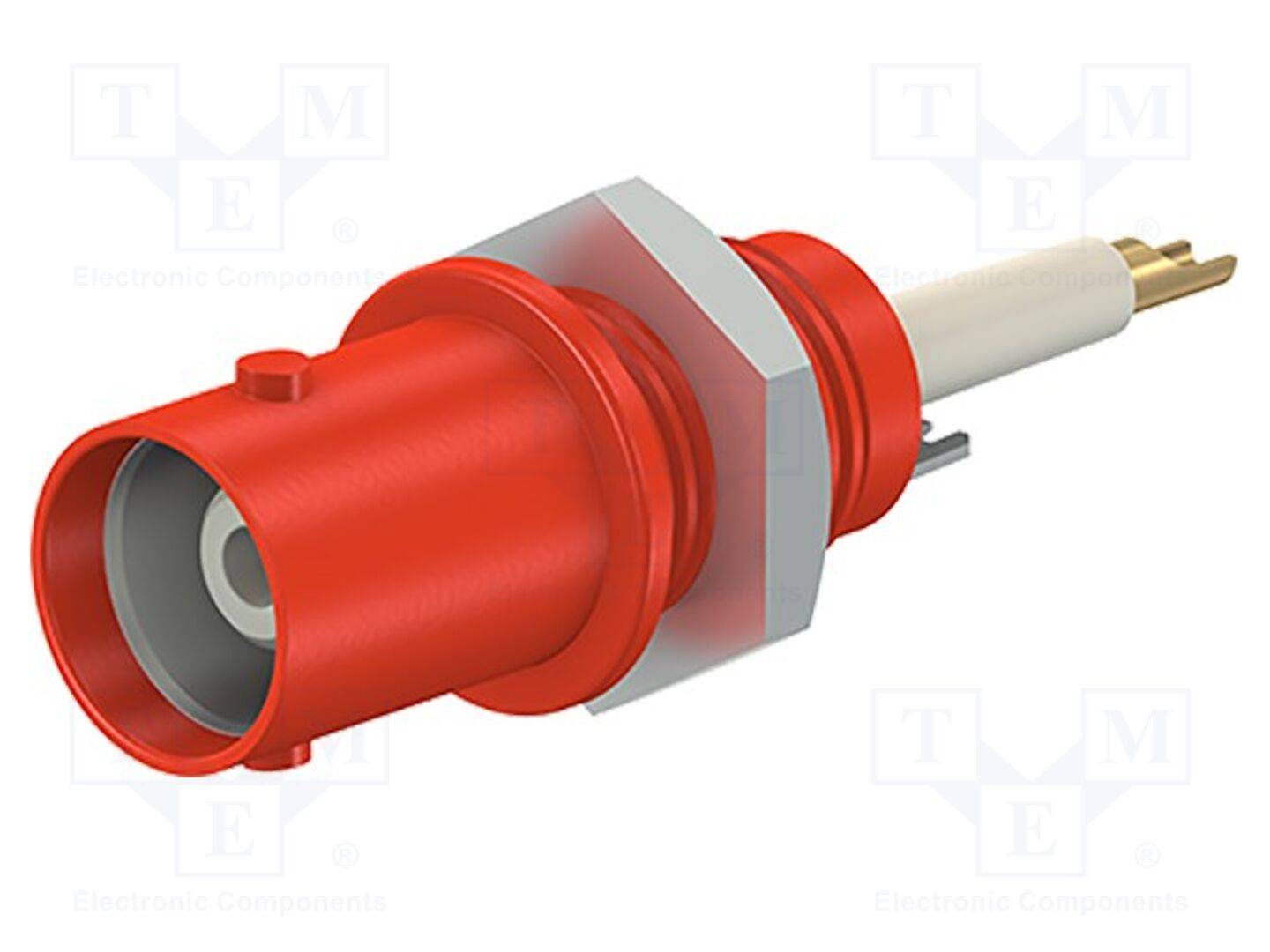 STÄUBLI XBB-LL-22 Labconnector: BNC; contact; rood; gesoldeerd,op paneel; 5÷40°C - 1 stuk-0