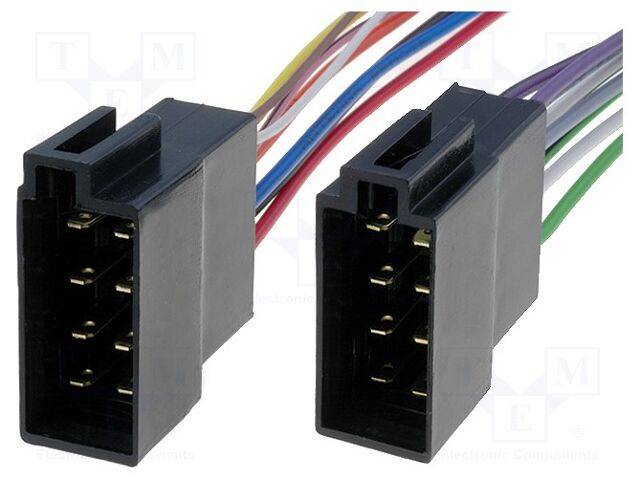 4CARMEDIA ZRS-ISO-4/16 Autoconnector; ISO-aansluiting x2,draden; PIN: 16(8+8) - 1 stuk-0