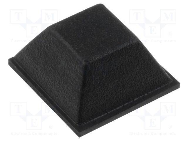 FIX&FASTEN FIX-SF-005 Zelfklevend voetje; zwart; rubber; A: 12,7mm; B: 7mm; C: 6mm - 10 stuks-0