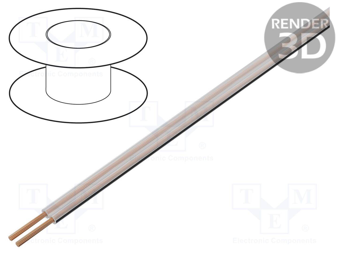 BITNER BITNER-LP0003 Leiding: luidsprekers; BiTsound®; PGY-P,TLGY; 2x0,75mm2; koord; Cu - 1 meter-0