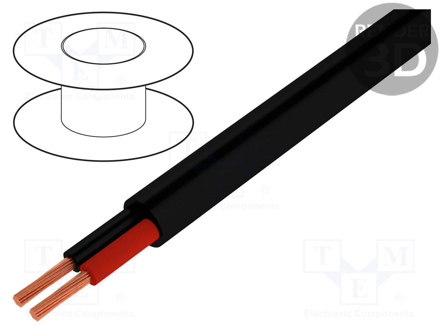 HELU SOUND600-400120 Leiding: luidsprekers; HELUSOUND® 600; 4x4mm2; koord; Cu; zwart - 1 meter-0