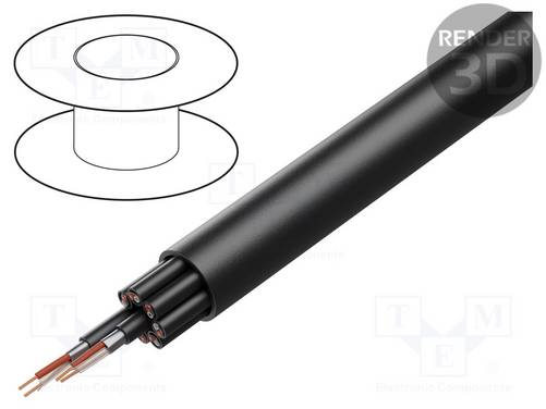 BITNER BITNER-LP0221 Leiding: luidsprekers; BiTsound®; 4x2x0,21mm2; koord; Cu; zwart - 1 meter