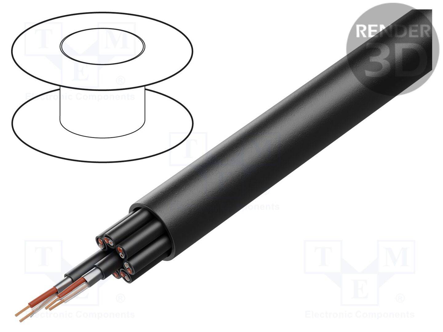 BITNER BITNER-LP0220 Leiding: luidsprekers; BiTsound®; 2x2x0,21mm2; koord; Cu; zwart - 1 meter-0