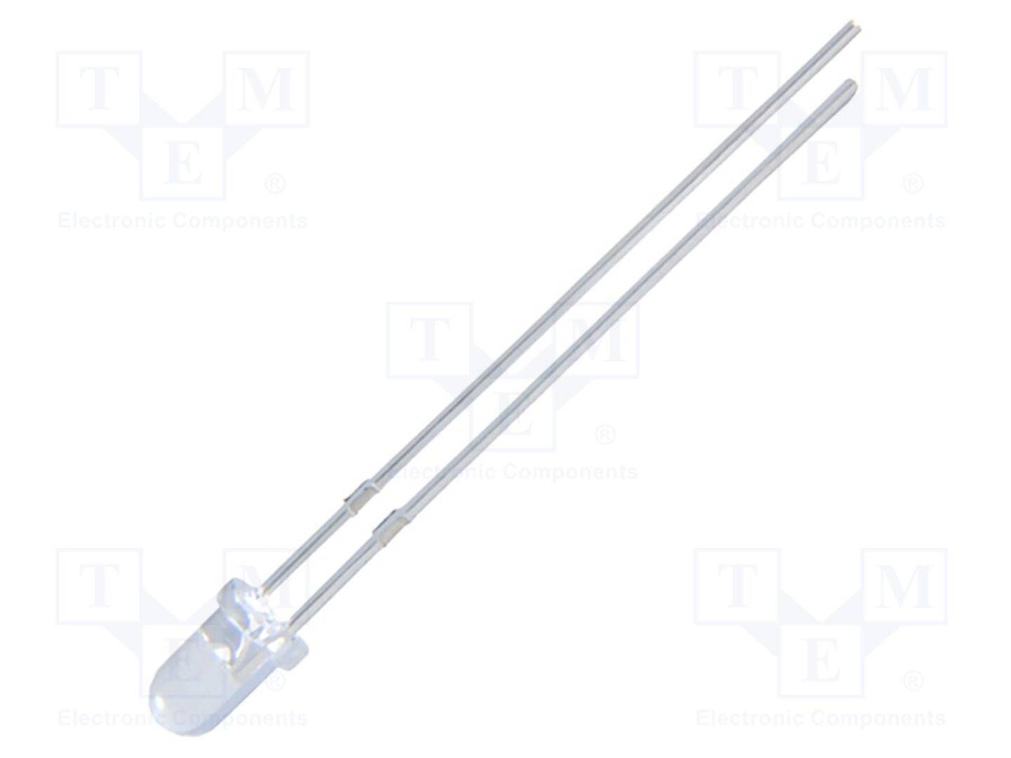 NTE Electronics NTE30144 LED; roze; 3mm; 300÷400mcd; 30°; Voorkant: convex; 3÷3,2VDC - 10 stuks-0