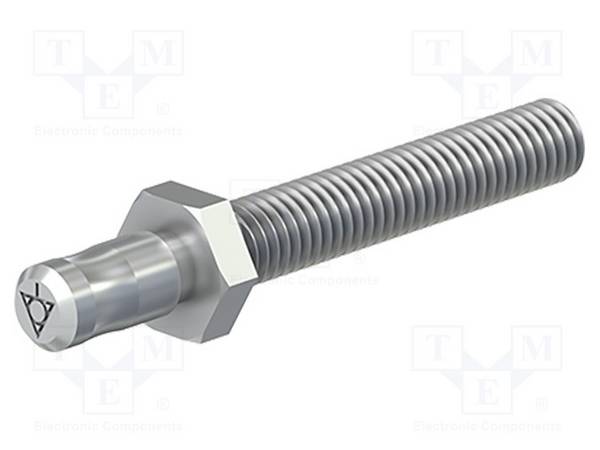 STÄUBLI POAG-S6/35 Labconnector: banaanstekker 6mm; stekker; M6,schroeven; 50mm - 1 stuk