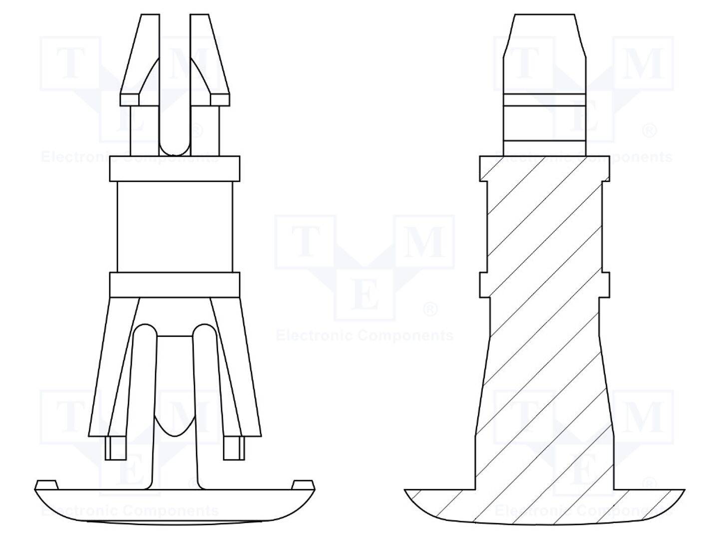 DREMEC DR8G820V41216 Montageplug; polyamide 66; L: 14,3mm; klik/klik; natuurlijk; 8G820 - 10 stuks-0