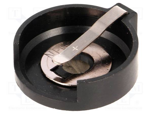 KEYSTONE KEYS1025 Houder; CR2430,DL2430; Aant.bat: 2; horizontaal,THT; H: 8,9mm - 1 stuk