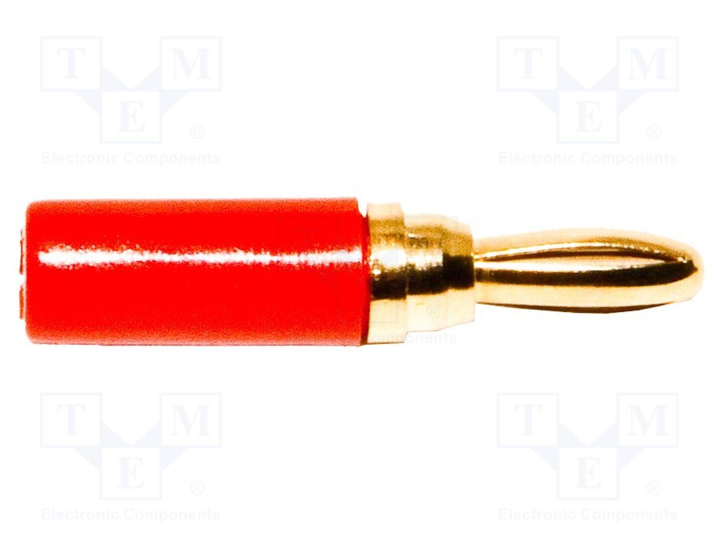 MUELLER ELECTRIC BU-P3690-2 Labconnector: banaanstekker 3mm; stekker; rood; 1kVDC; 5A; 10st. - 1 stuk-0