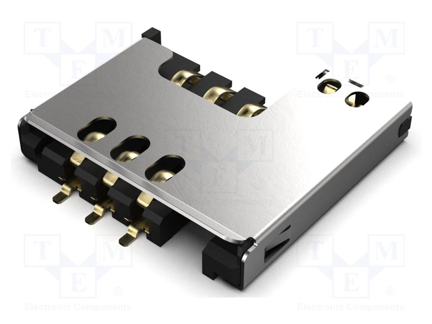 GCT SIM2070-6-1-30-00A Connector: voor kaarten; Mini SIM; push-pull; SMT; gold flash - 1 stuk-0