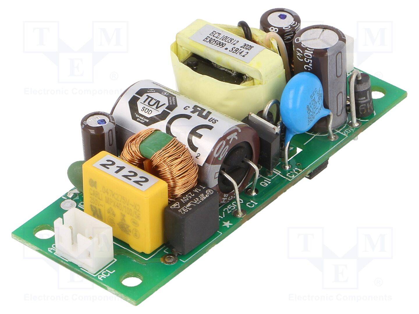 XP POWER ECL10US12-T Voedingseenheid: schakelende; open; 10W; 120÷370VDC; 85÷264VAC - 1 stuk-0