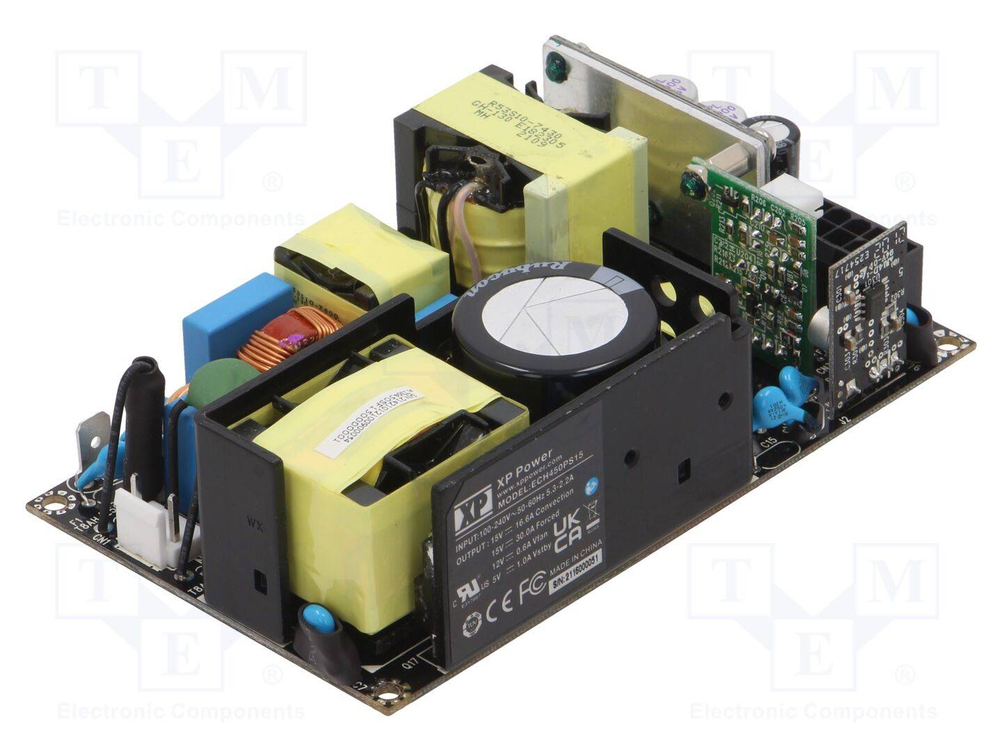 XP POWER ECH450PS15 Voedingseenheid: schakelende; open; 450W; 90÷264VAC; OUT: 2; 15VDC - 1 stuk-0