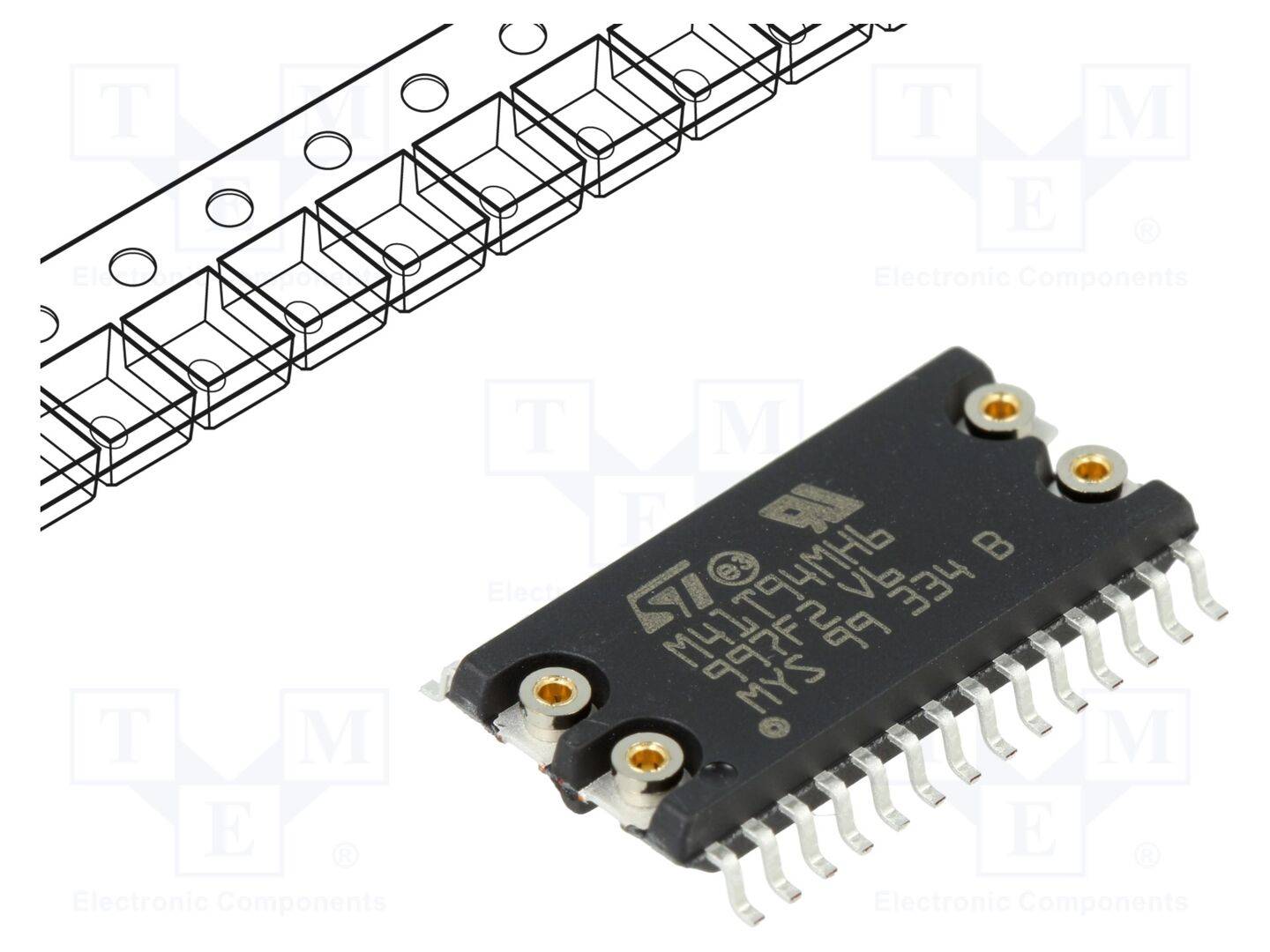 STMicroelectronics M41T94MH6F IC: RTC; I2C,serial; NV SRAM; 44BSRAM; SOH28; 2,7÷5,5V - 1 stuk-0
