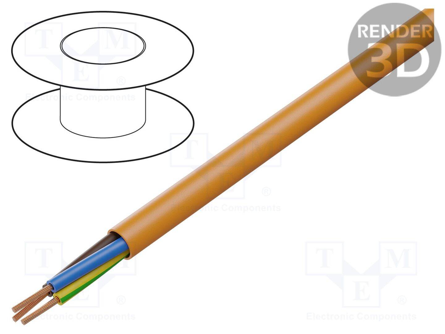 LAPP OL500P-3G1.5 Leiding; ÖLFLEX® 500 P; 3G1,5mm2; niet-afgeschermd; 300V,500V; Cu - 1 meter-0