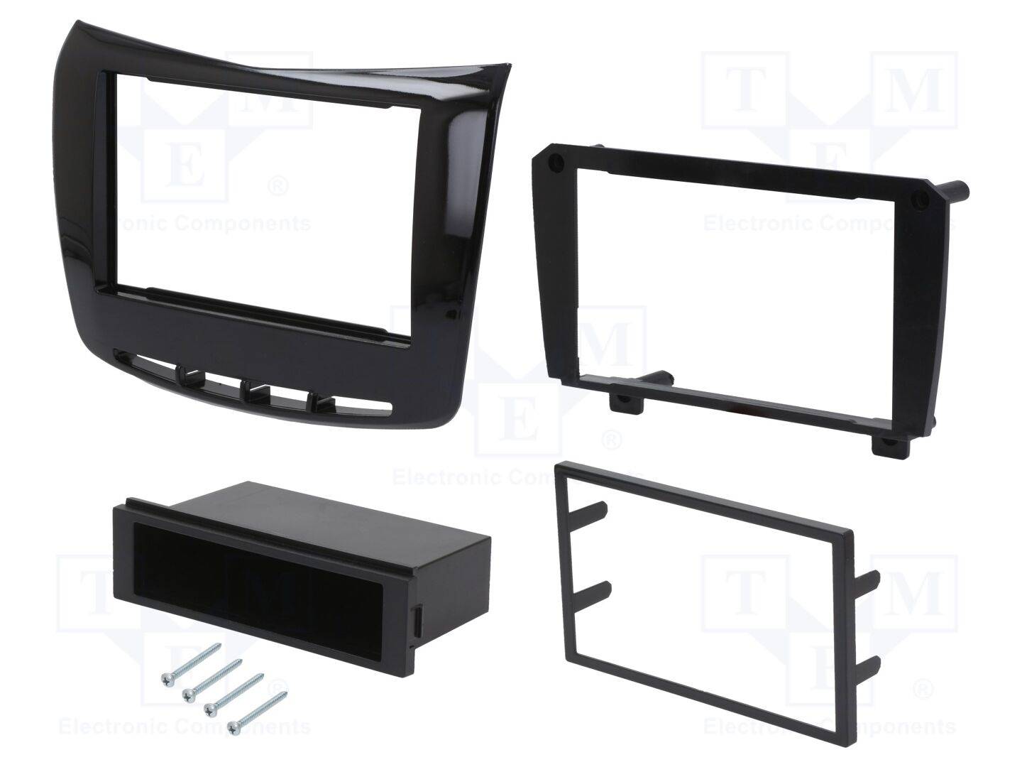 4CARMEDIA RAM-40.531.2 Radiomontageframe; Lancia; 1 DIN,2 DIN; zwart glanzend - 1 stuk-0