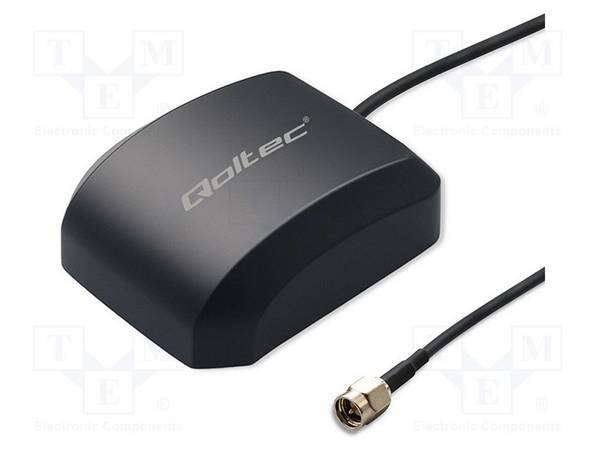 QOLTEC QOLTEC-57055 Antenna: automotive; external; GPS; SMA; 3m; magnet - 1 stuk