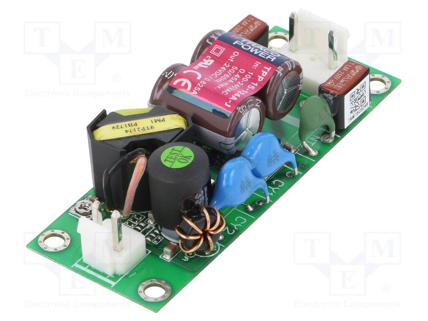 TRACO POWER TPP15-124A-J Voedingseenheid: schakelende; open; 15W; 120÷370VDC; 85÷264VAC - 1 stuk-0