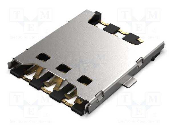 GCT SIM8055-6-1-14-00A Connector: voor kaarten; Nano SIM; push-pull; SMT; gold flash - 1 stuk