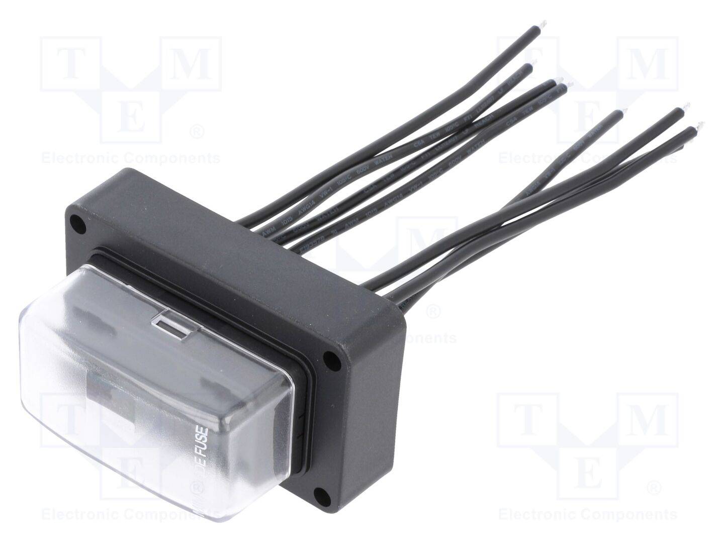 SCI R3-94-11-3104 Houder; 19mm; 20A; Uitg: draden; Lichaam: zwart; UL94V-0; PBT - 1 stuk-0