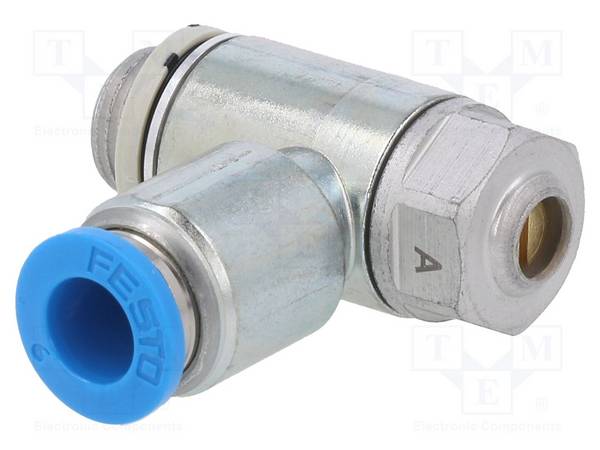 FESTO GRLA-1/8-QS-6-D Smoorterugslagventiel; 0,2÷10bar; verchroomd zinkgietwerk; 6mm - 1 stuk
