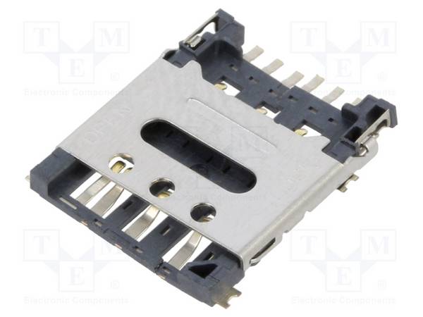 GCT SIM8061-6-1-14-00A Connector: voor kaarten; Nano SIM; SMT; gold flash; PIN: 6; 500mA - 1 stuk