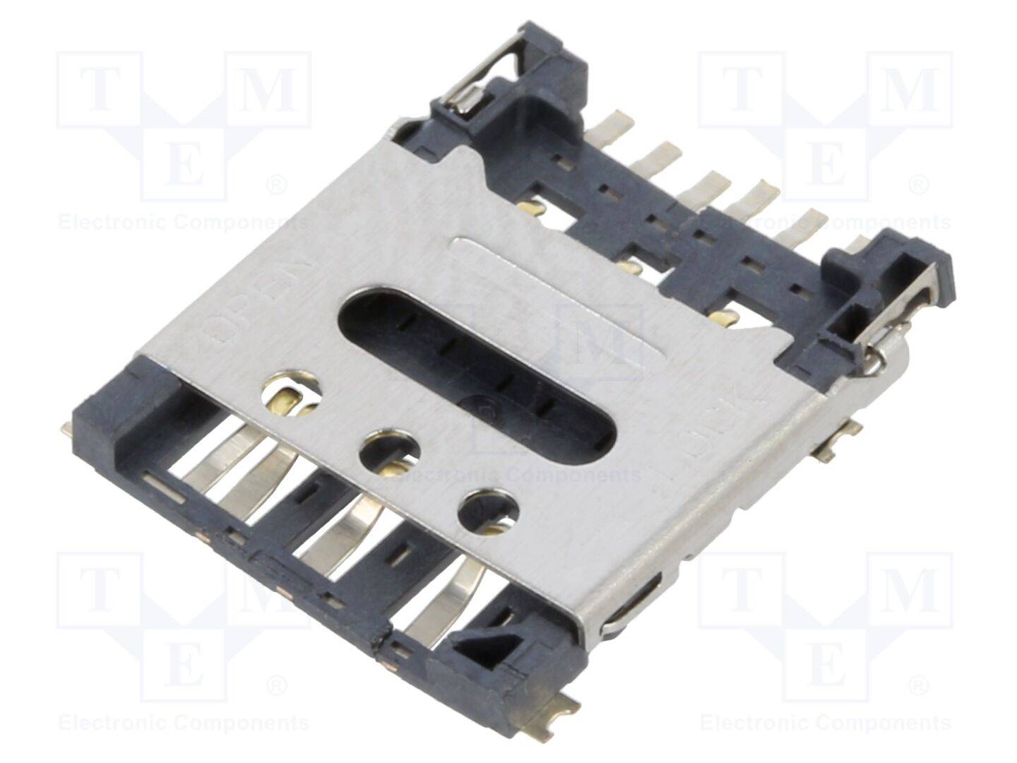 GCT SIM8061-6-1-14-00A Connector: voor kaarten; Nano SIM; SMT; gold flash; PIN: 6; 500mA - 1 stuk-0