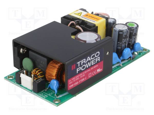 TRACO POWER TPP150-115A-J Voedingseenheid: schakelende; open; 150W; 120÷370VDC; 85÷264VAC - 1 stuk