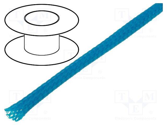 4CARMEDIA OPL.04-BL Omvlechting; polyester; blauw; Verpakking: 100m; -50÷150°C - 1 meter-0