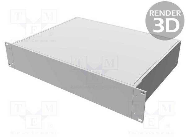 HAMMOND HM-RM2U1913SBK Behuizing: voor rackmontage; Standaard: 19"; 2U; W: 422mm; H: 89mm - 1 stuk