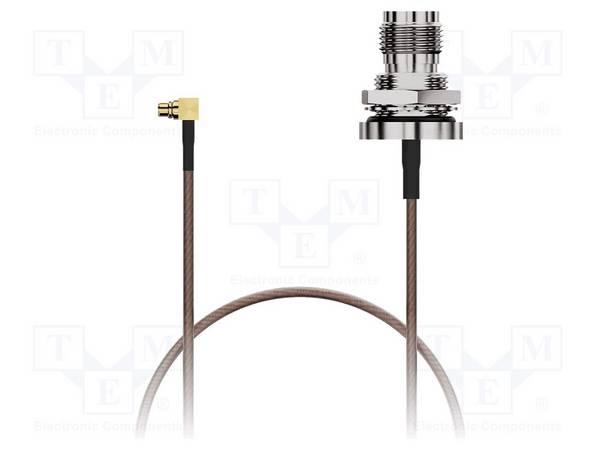 GCT CAB438RF-0200-A-1 Kabel; 0,2m; MMCX mannelijk,TNC vrouwelijk; bruin; 0÷6GHz; 50Ω - 1 stuk