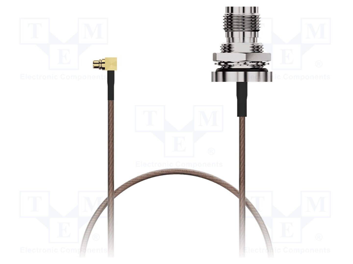 GCT CAB438RF-0200-A-1 Kabel; 0,2m; MMCX mannelijk,TNC vrouwelijk; bruin; 0÷6GHz; 50Ω - 1 stuk-0