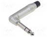 Amphenol ACPS-RN Jackplug 6,35 mm Stekker, haaks Aantal polen: 3 Stereo Zilver 1 stuk(s)