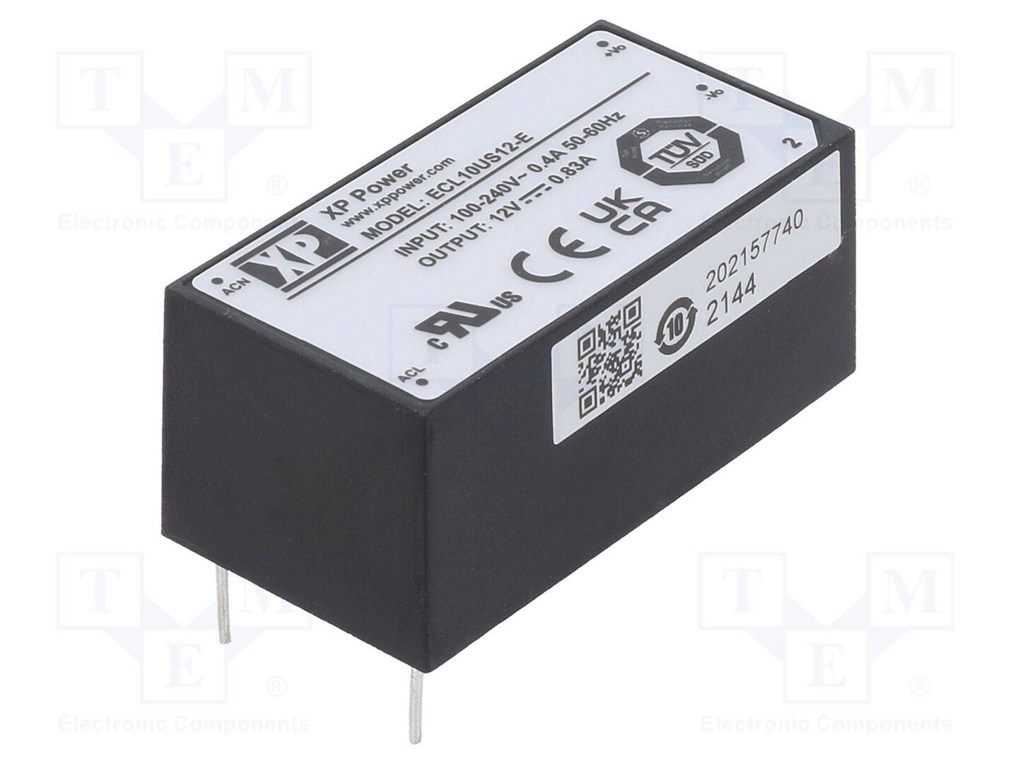 XP POWER ECL10US12-E Omvormer: AC/DC; 10W; Uin: 85÷264VAC,120÷370VDC; Uuit: 12VDC; OUT: 1 - 1 stuk-0