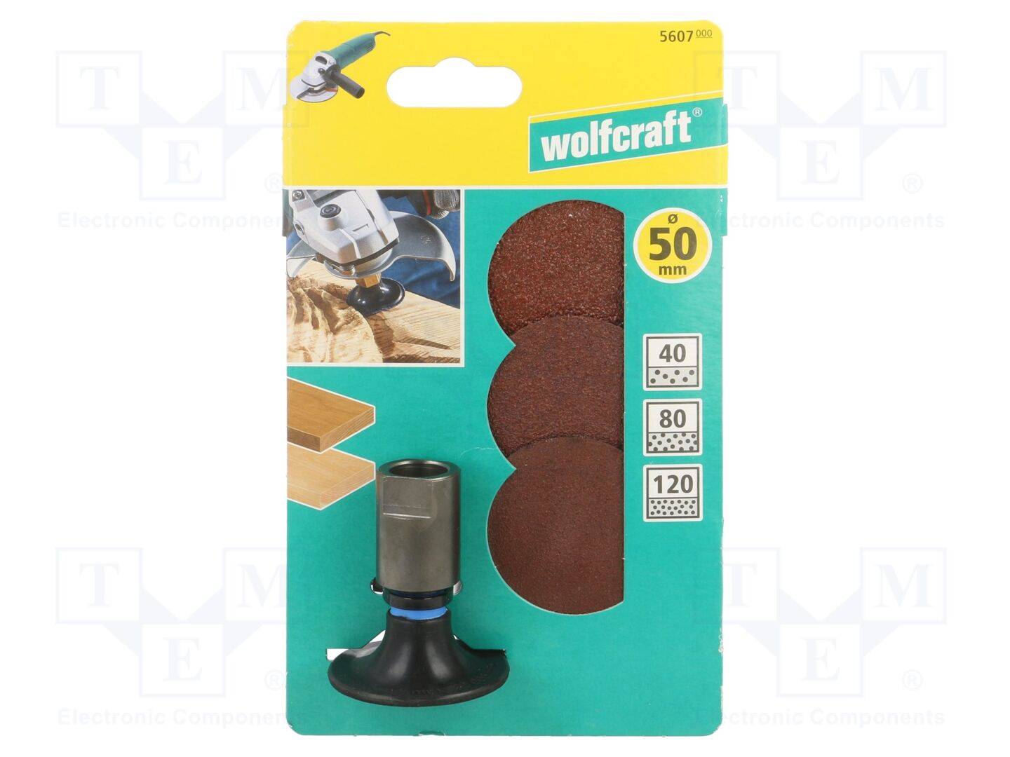 WOLFCRAFT WF5607000 Slijpschijf; Bevestiging: klittenband - 1 set-0