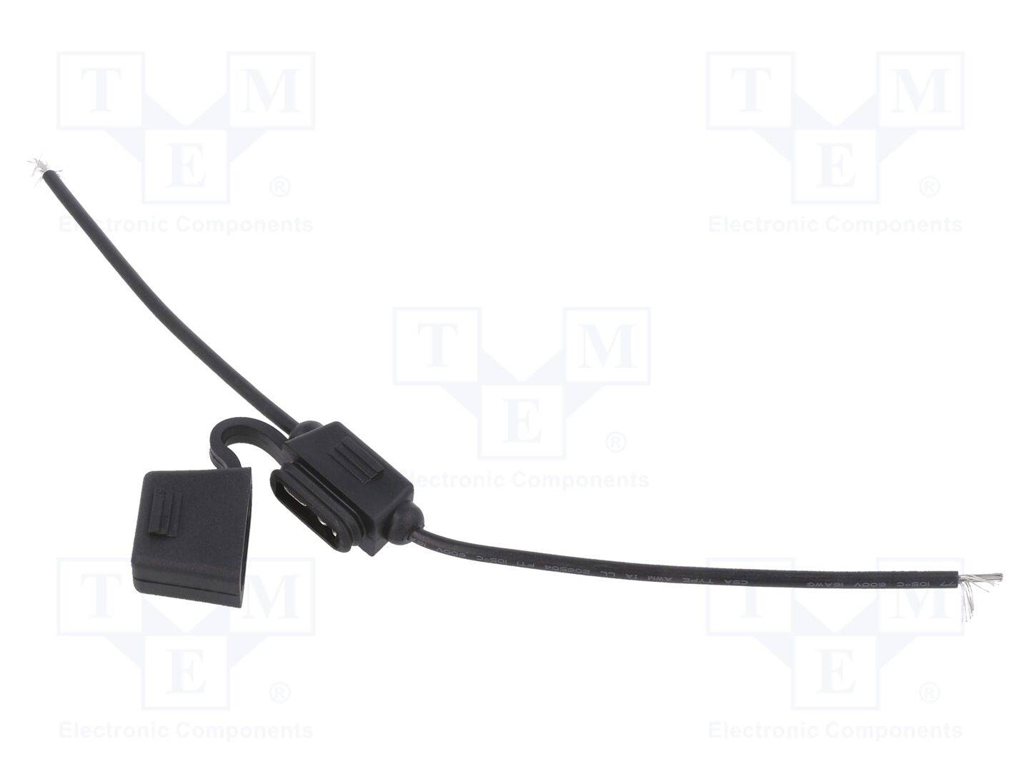 OPTIFUSE LPR-02B-16B Houder; 19mm; 15A; Uitg: draden; 58V; Kabelkleur: zwart; -40÷85°C - 1 stuk-0