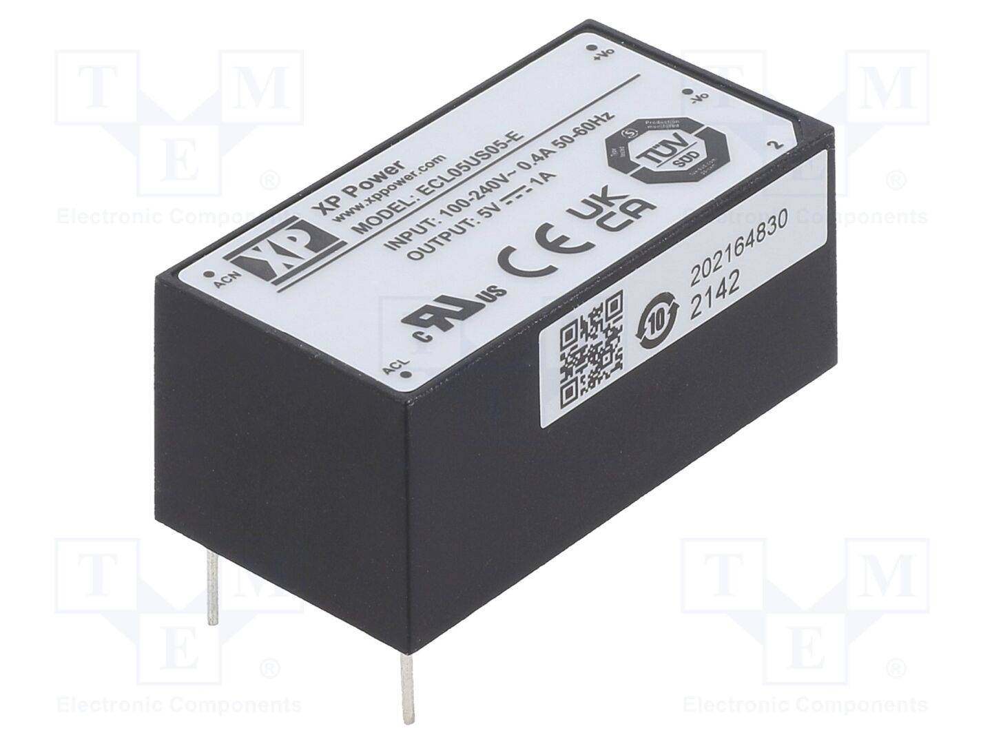 XP POWER ECL05US05-E Omvormer: AC/DC; 5W; Uin: 85÷264VAC,120÷370VDC; Uuit: 5VDC; Iuit: 1A - 1 stuk-0