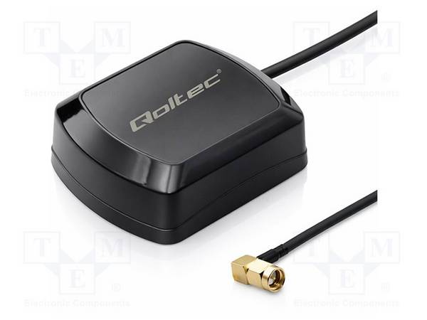 QOLTEC QOLTEC-57057 Antenna: automotive; external; GPS; SMA; 3m; magnet - 1 stuk
