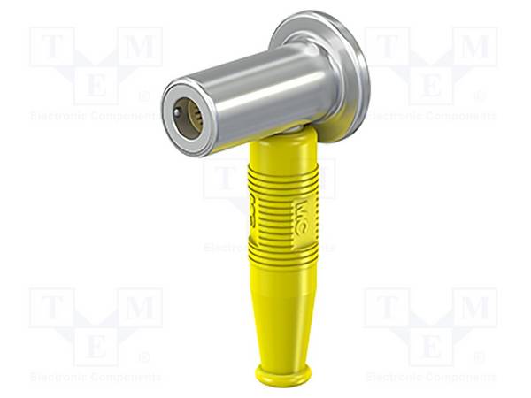 STÄUBLI POAG-KBT6DIN Labconnector: banaanstekker 6mm; contact; geel; krimp; Medical - 1 stuk