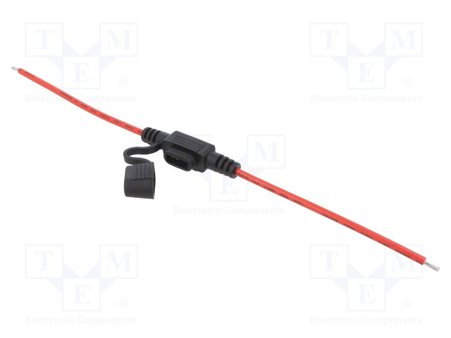 OPTIFUSE LPM-01B-14R Houder; 11mm; 20A; Uitg: draden; 58V; Kabelkleur: rood; -40÷85°C - 1 stuk-0