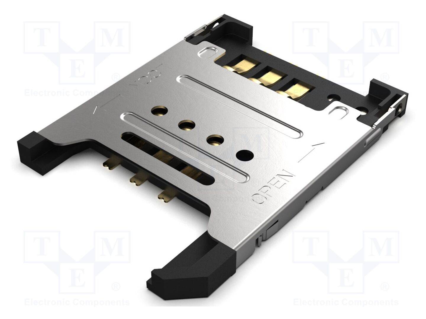 GCT SIM5051-6-0-18-00A Connector: voor kaarten; Mini SIM; SMT; gold flash; PIN: 6; 1A; rol - 1 stuk-0