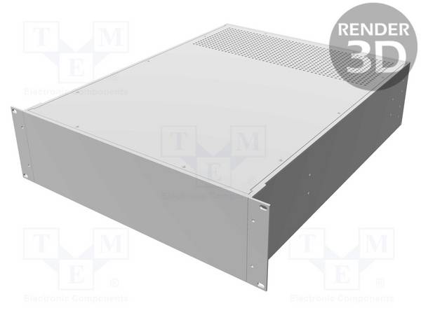 HAMMOND HM-RM3U1922VBK Behuizing: voor rackmontage; Standaard: 19"; 3U; W: 422mm; H: 133mm - 1 stuk