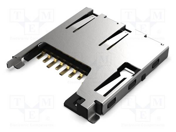 GCT MEM2061-01-188-00A Connector: voor kaarten; microSD; push-push; SMT; gold flash; rol - 1 stuk